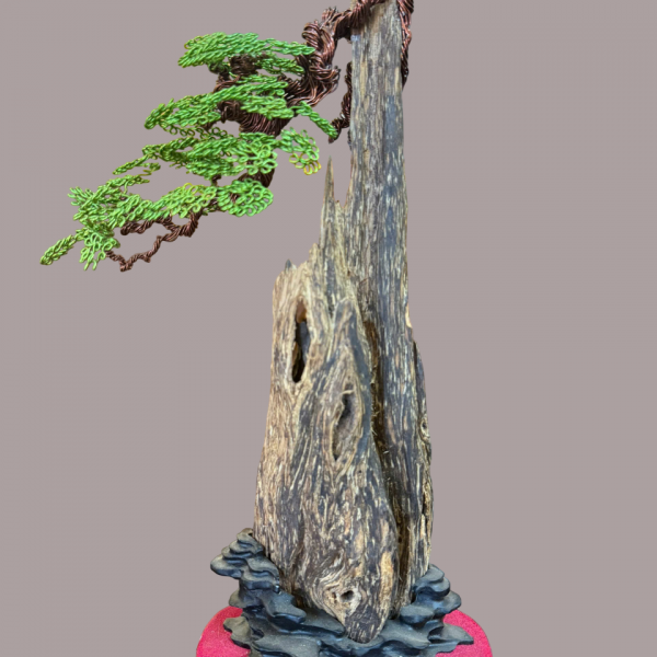 Tiểu Cảnh Trầm Hương Tự Nhiên 35cm | Trầm Cảnh Phong Thủy Cao Cấp