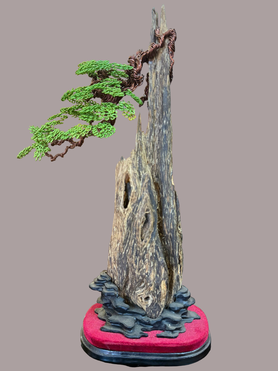 Tiểu Cảnh Trầm Hương Tự Nhiên 35cm | Trầm Cảnh Phong Thủy Cao Cấp