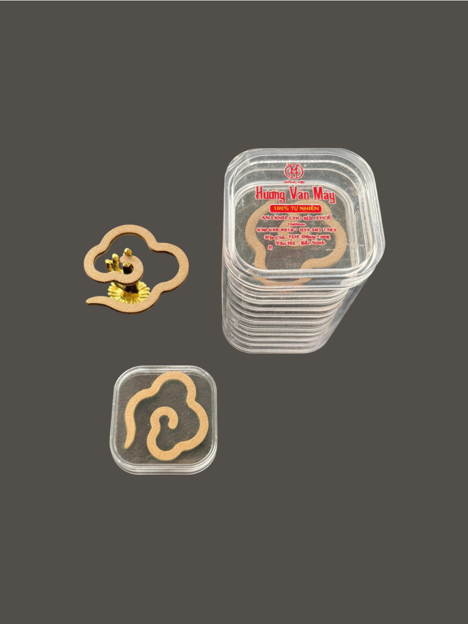 Nhang Trầm Vân Mây Loại Lớn Cao Cấp (10 Vân) - Cháy 60 Phút