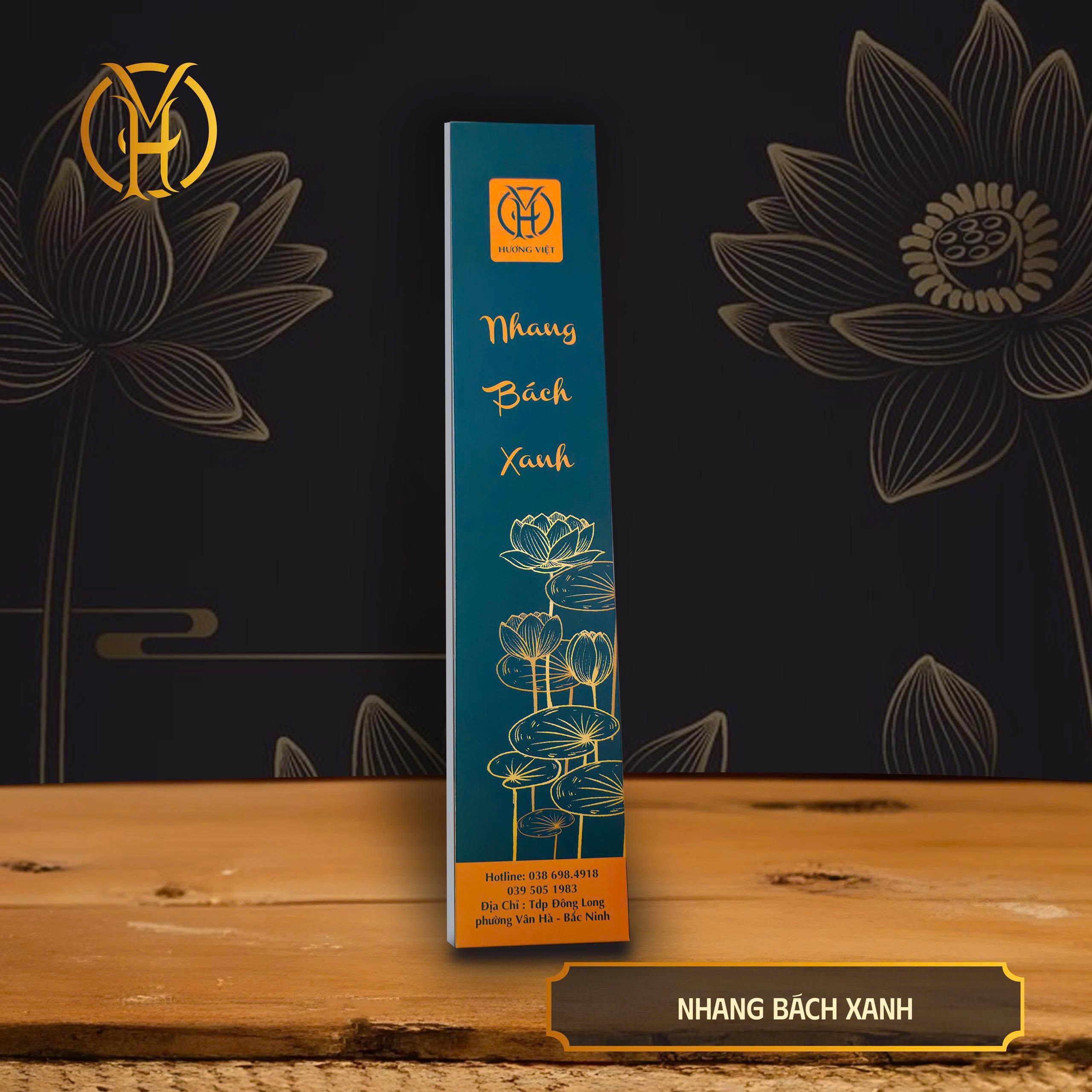 Nhang Trầm Bách Xanh Sạch Cao Cấp 38cm (100 Nén) | Trầm Hương Việt VH